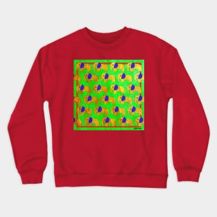 golden safari of elephants ecopop stampede art Crewneck Sweatshirt